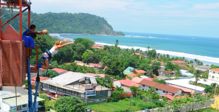 Bungee Jumping Overlooking Jaco Beach in Costa Rica