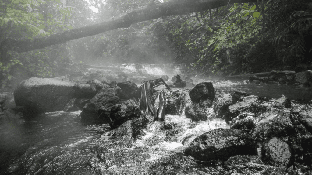 natural hot springs near la fortuna, arenal volcano national park, costa rica