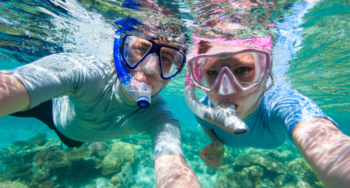 Couple snorkelling