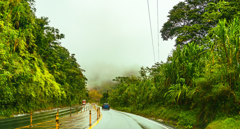 Beautiful road in the mountains rainforest Roads of Costa Rica Heredia province Costa Rica Central Valley Beautiful road in the mountains, rainforest Roads of Costa Rica, Heredia province, Costa Rica