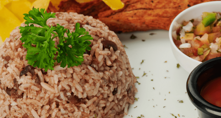Plate of gallo pinto Caribbean Plate of gallo pinto