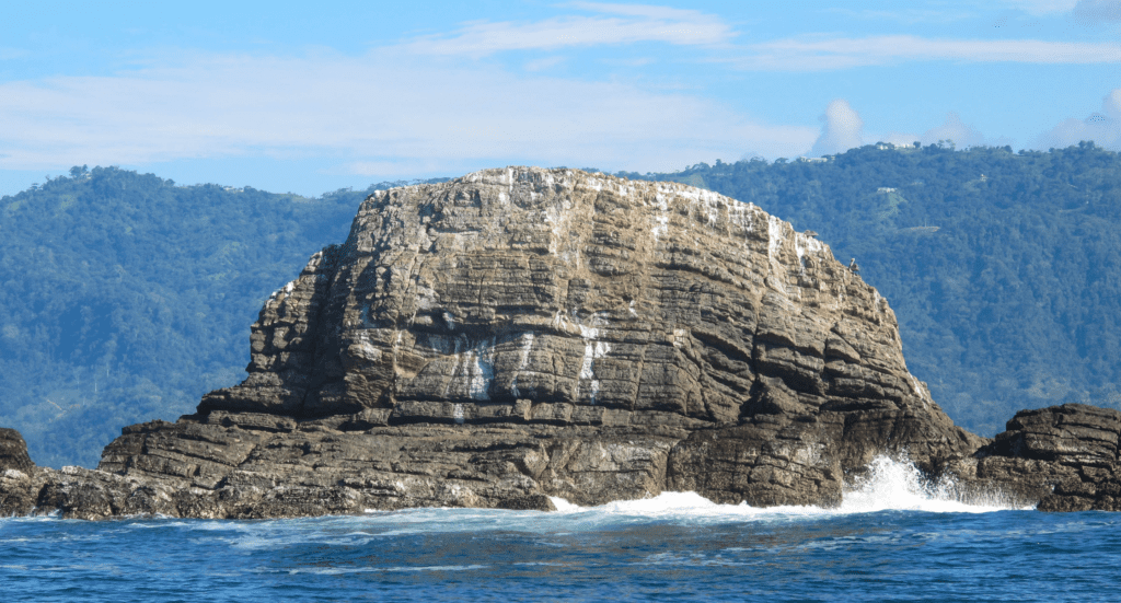 A rocky outcrop La Viuda near Marino Ballena National Park Marino Ballena A rocky outcrop, La Viuda near Marino Ballena National Park