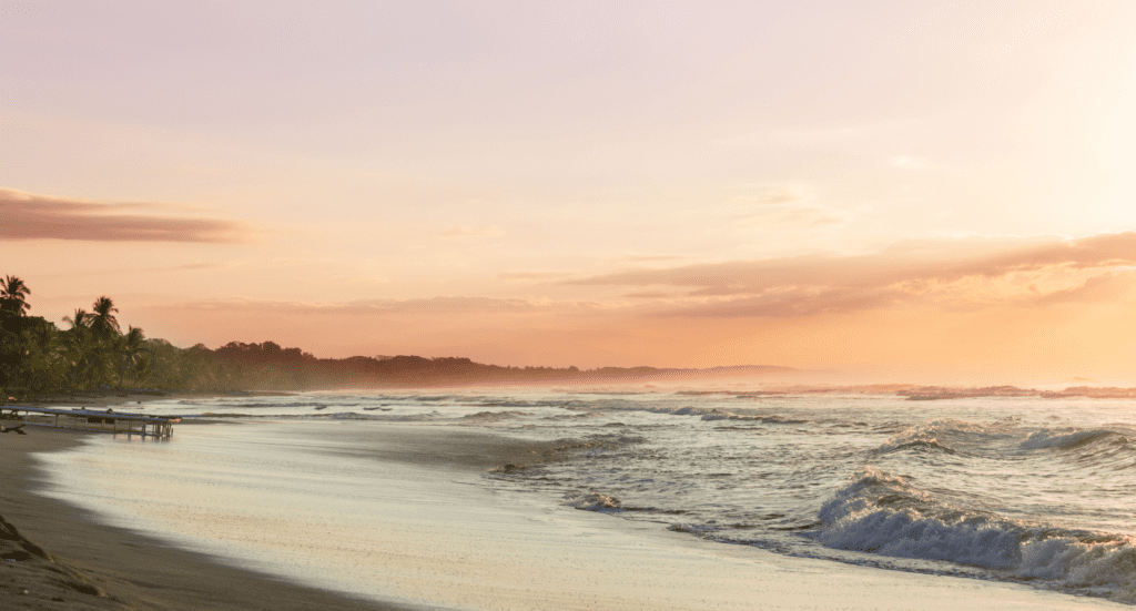 Beautiful landscape on Costa Rica Coast sirena station