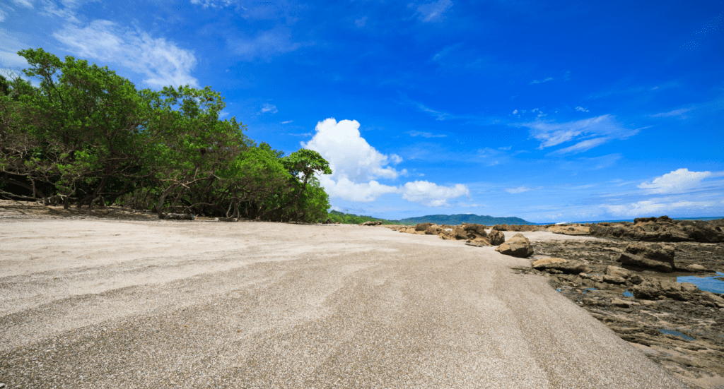 Tropical beach at santa teresa costa rica