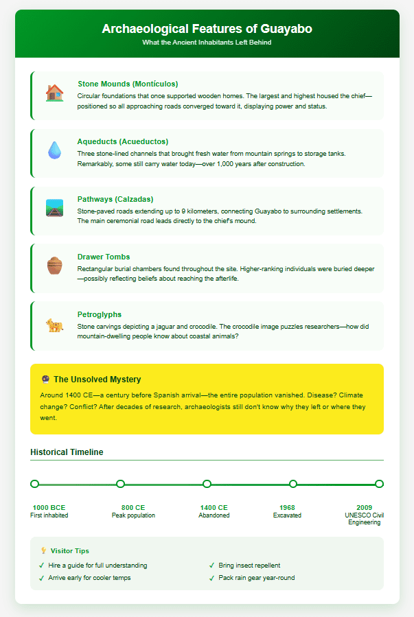 Archaeological Features of Guayabo Guayabo